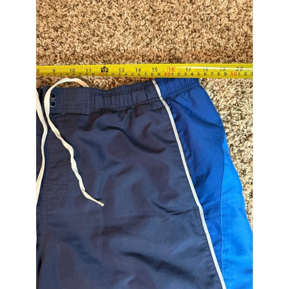 Nike Mens Swim Trunks XL Blue Colorblock Board Shorts Mesh Lined TESS0242